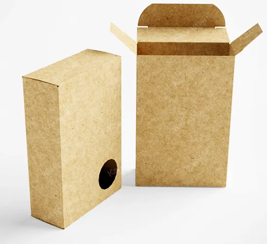 Картонная коробка под нарезку для кошек 15*70*250 мм с окном бурая