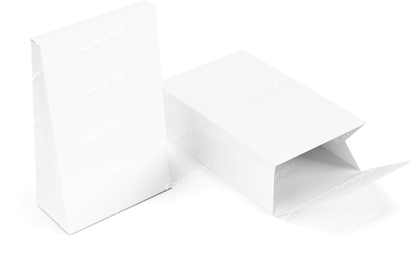 Картонная коробка под спонж для умывания 70*30*100 мм белая
