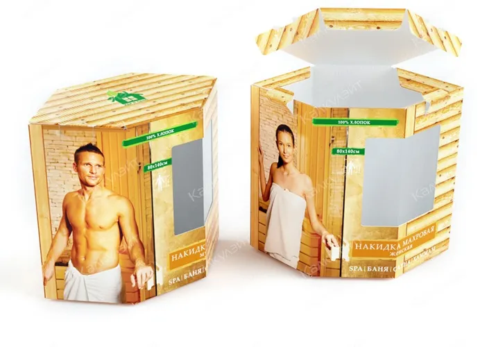 Картонная коробка для банного текстиля
