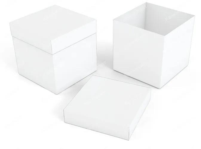Картонная коробка для овсяного печенья 200*200*200 мм белая