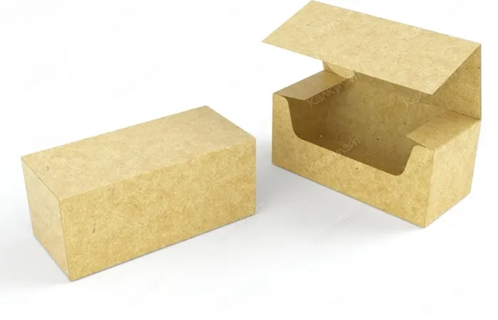 Картонная коробка для сахарного печенья 150*100*100 мм бурая