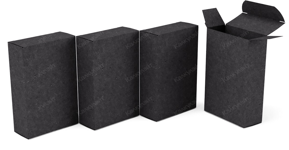 Картонная коробка под гель для интимной гигиены  черная