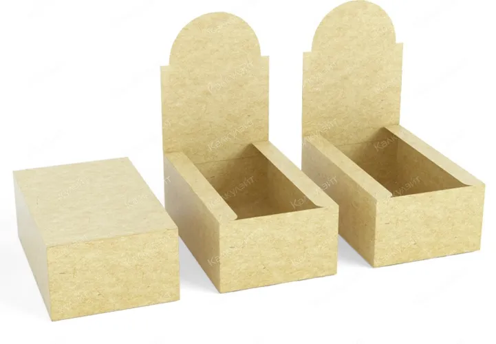 Картонная коробка шоубокс для ореховых батончиков 200*300*150 мм бурая на заказ – фото