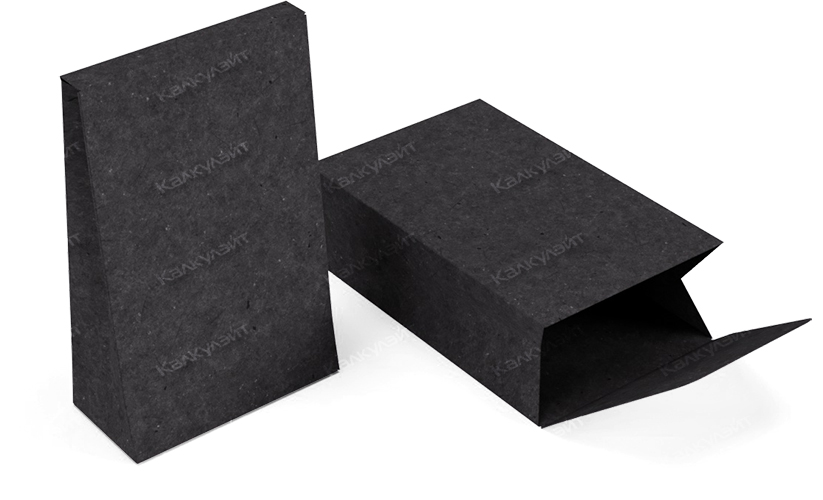 Картонная коробка под спонж для умывания 70*30*100 мм черная - купить от производителя Calculate