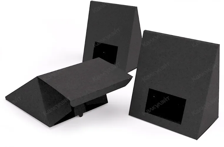 Картонная коробка для сыра моцарелла 120*70*150 мм с окном черная
