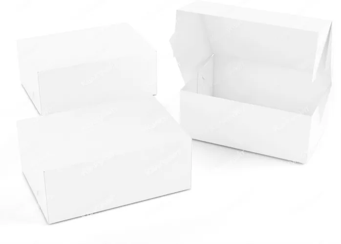 Картонная коробка для пирожных милена 150*120*80 мм белая на заказ – фото