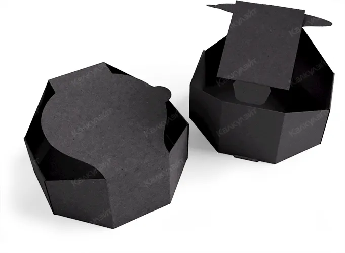 Картонная коробка для сыра 120*120*60 мм черная - купить от производителя Calculate