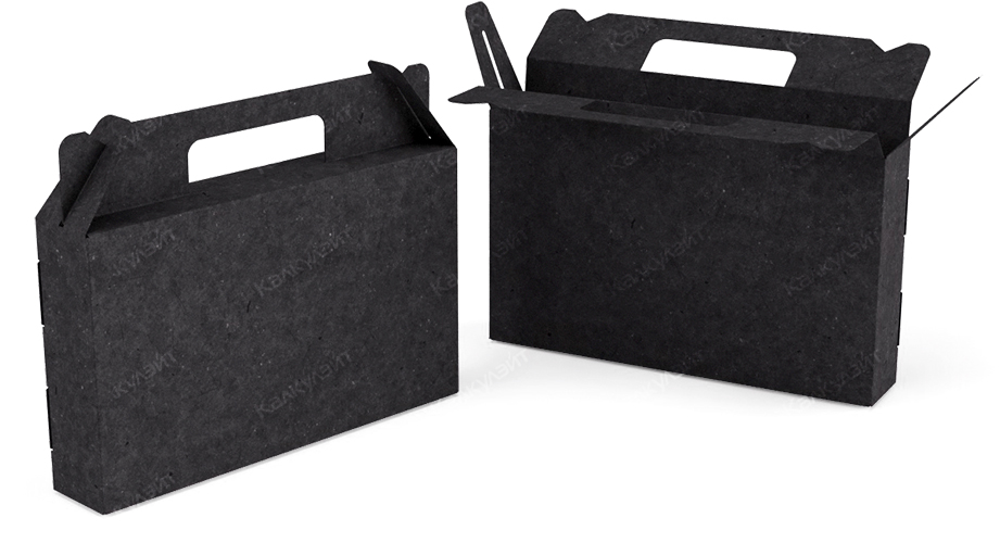 Картонная коробка для детских украшений 120*100*30 мм черная - купить от производителя Calculate
