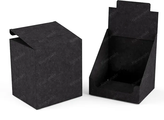 Картонная коробка для пятновыводителя 120*120*150 мм черная - купить от производителя Calculate