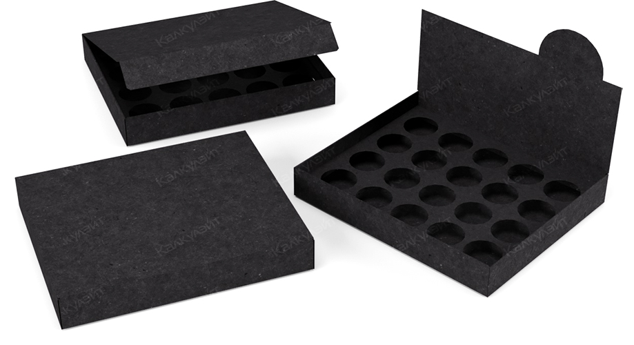 Коробка под бурлящие шары 250*200*50 мм черная - купить от производителя Calculate
