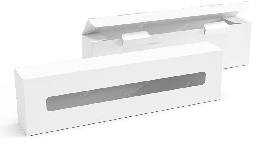 Картонная коробка для пластилина 220*50*80 мм белая - купить от производителя Calculate