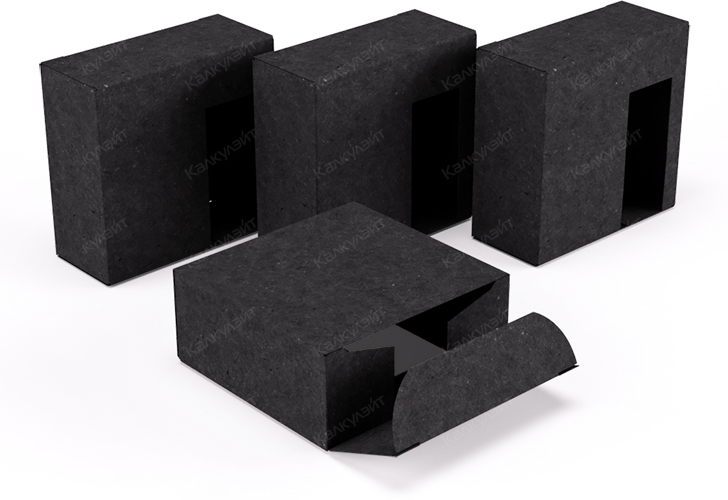 Картонная коробка под aqua slime 150*70*150 мм с окном черная на заказ – фото