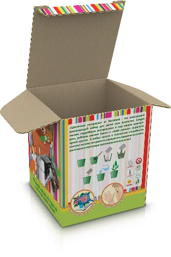 Коробка для цветочной раскраски конструкции "пачка" на заказ – фото
