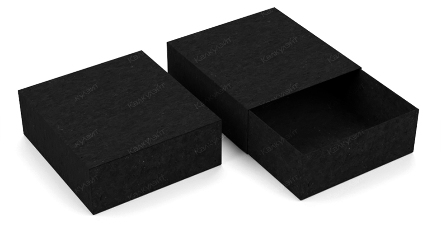Картонная коробка под детские игрушки 150*150*70 мм с обечайкой черная - купить от производителя Calculate