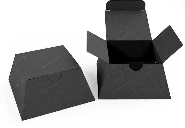 Картонная коробка для оливье 150*150*100 мм черная - купить от производителя Calculate