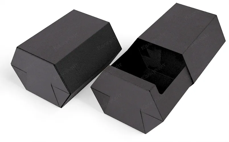 Коробка для сезонного салата 150*100*100 мм с обечайкой черная