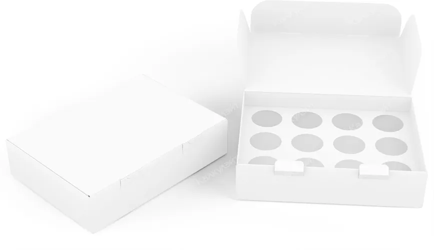 Картонная коробка для красок 200*150*50 мм с ложементом  белая