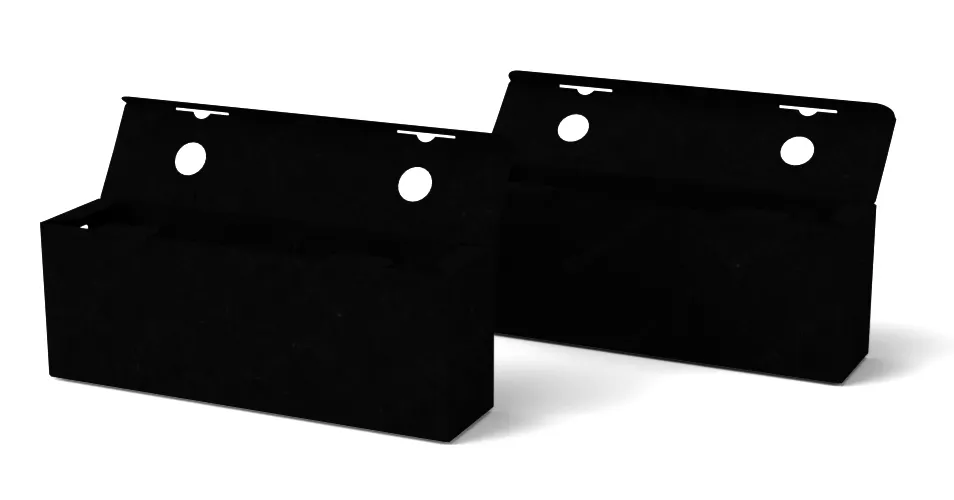 Коробка под корм для кошек 350*110*200 мм с окном черная на заказ – фото