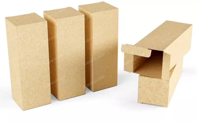 Коробка для подарочного набора косметики 100*100*200 мм бурая на заказ – фото