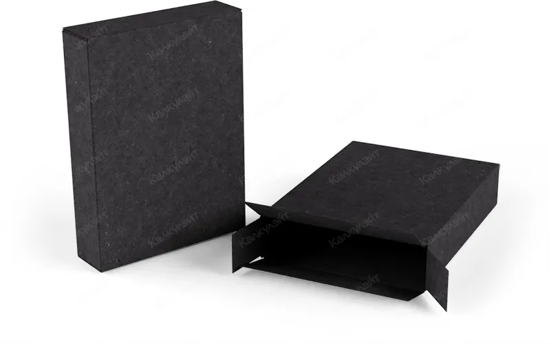Картонная коробка для стирального порошка 143*32*170 мм черная - купить от производителя Calculate