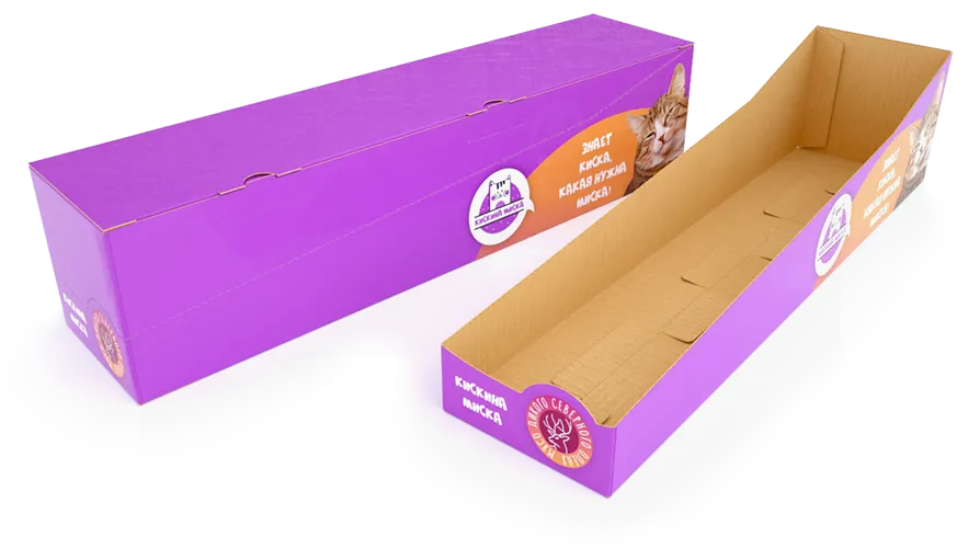 Коробка для товаров для животных форма "миска"