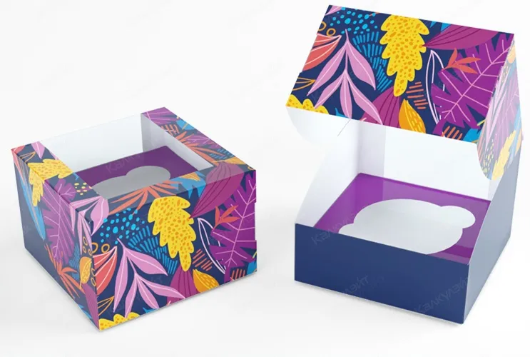 Коробка для капкейков конструкции "шкатулка" на заказ – фото