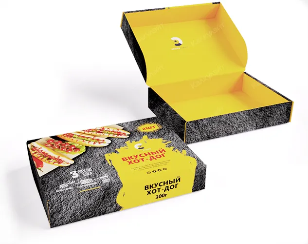 Коробка для хот-догов 200*150*70 мм с печатью