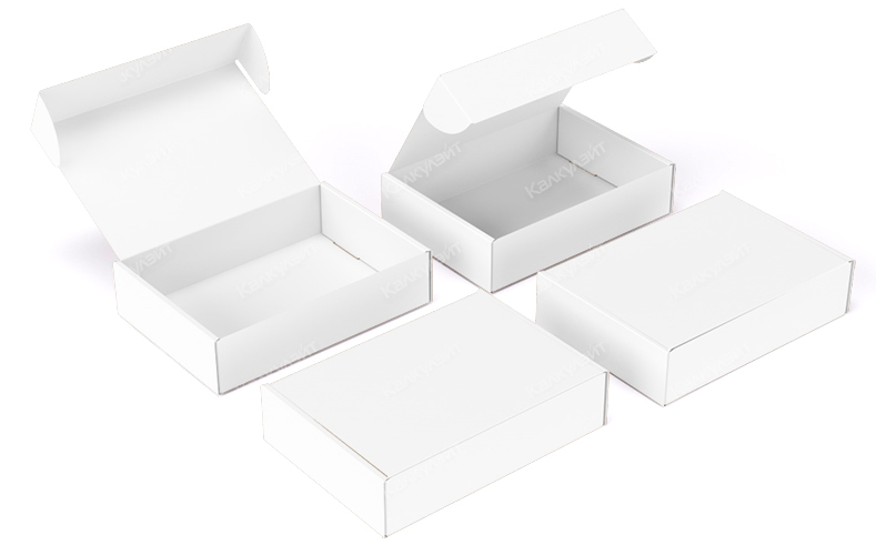Коробка под набор для косметики 200*150*60 мм белая - купить от производителя Calculate