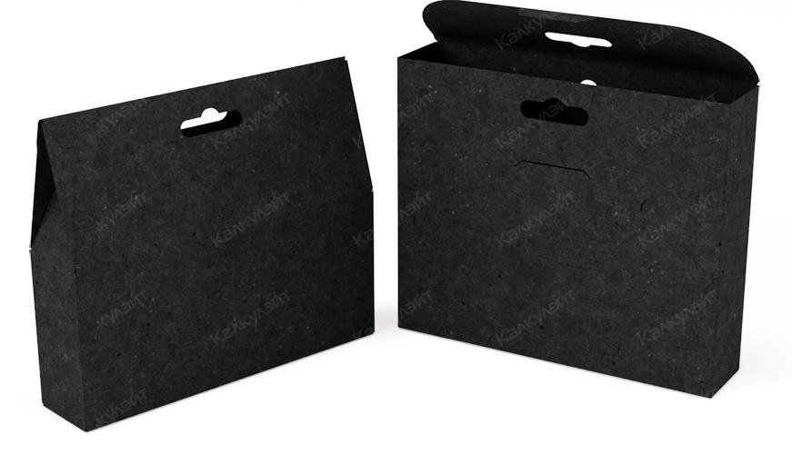 Картонная коробка для детского научного набора 150*40*150 мм черная на заказ – фото