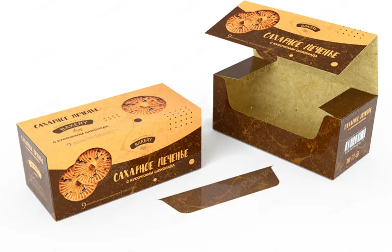 Картонная коробка для сахарного печенья 150*100*100 мм