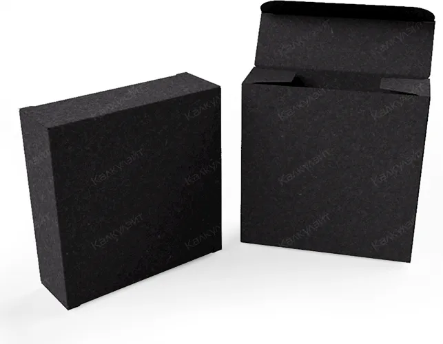 Картонная коробка для сыра 80*40*80 мм черная на заказ – фото