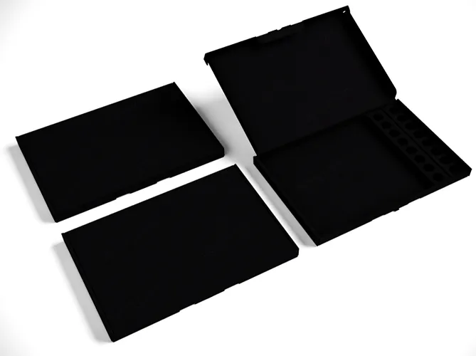 Коробка для картин по номерам 450*300*30 мм черная на заказ – фото