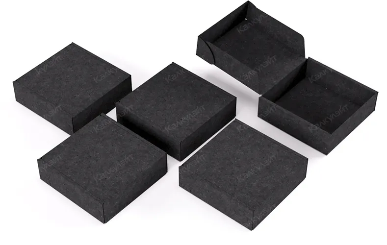 Коробка для твердого шампуня 100*100*38 мм черная на заказ – фото
