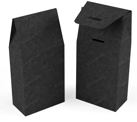 Картонная коробка для набора косметических средств 120*60*170 черная