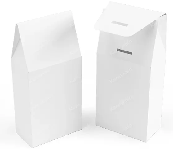 Картонная коробка для набора косметических средств 120*60*170 белая