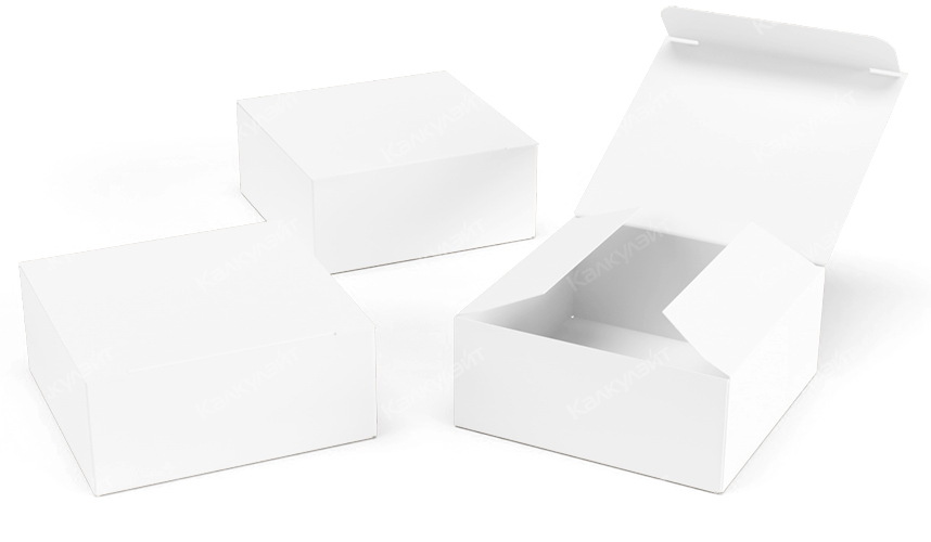 Картонная коробка под патчи для глаз 80*80*40 мм белая на заказ – фото
