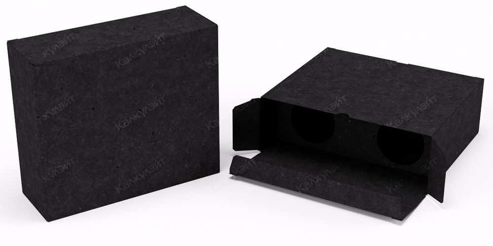 Картонная коробка под набор для слаймов 170*50*150 мм черная на заказ – фото
