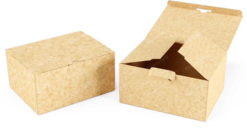 Коробка  под набор геля для интимной гигиены бурая на заказ – фото