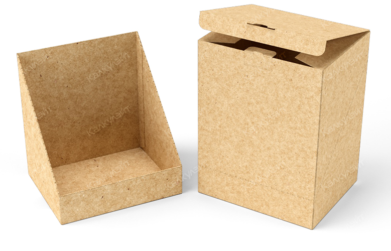 Коробка под набор косметики 150*100*170 мм бурая на заказ – фото