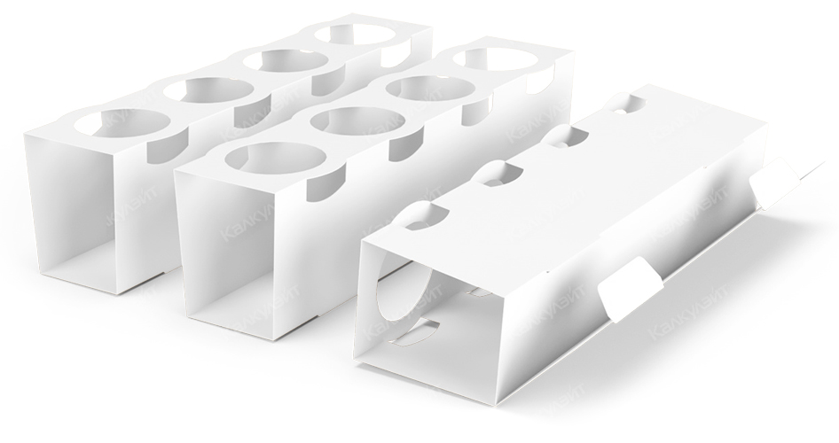 Картонная коробка под тесто для лепки 70*70*200 мм белая - купить от производителя Calculate