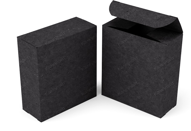 Картонная коробка под шариковый пластилин 120*50*130 мм черная на заказ – фото
