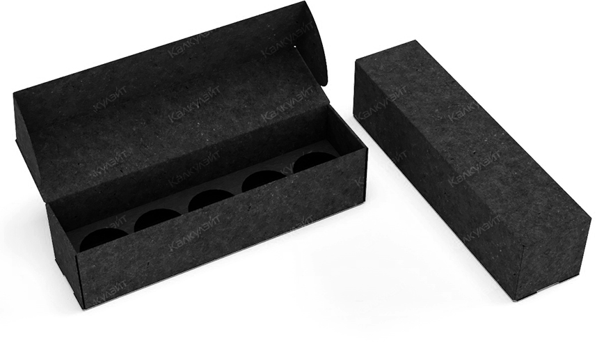Коробка под бомбочки для ванн 300*70*70 мм черная - купить от производителя Calculate