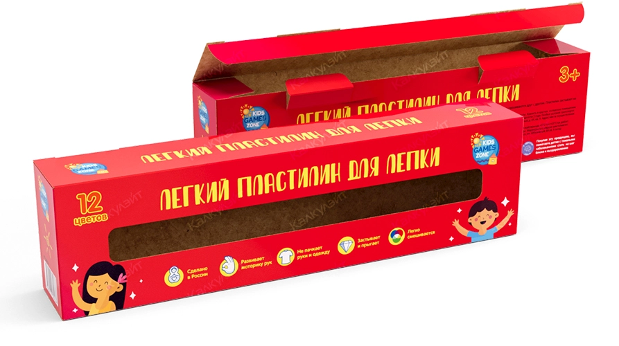 Картонная коробка для пластилина 220*50*80 мм - купить от производителя Calculate Картонная коробка для пластилина 220*50*80 мм - купить от производителя Calculate