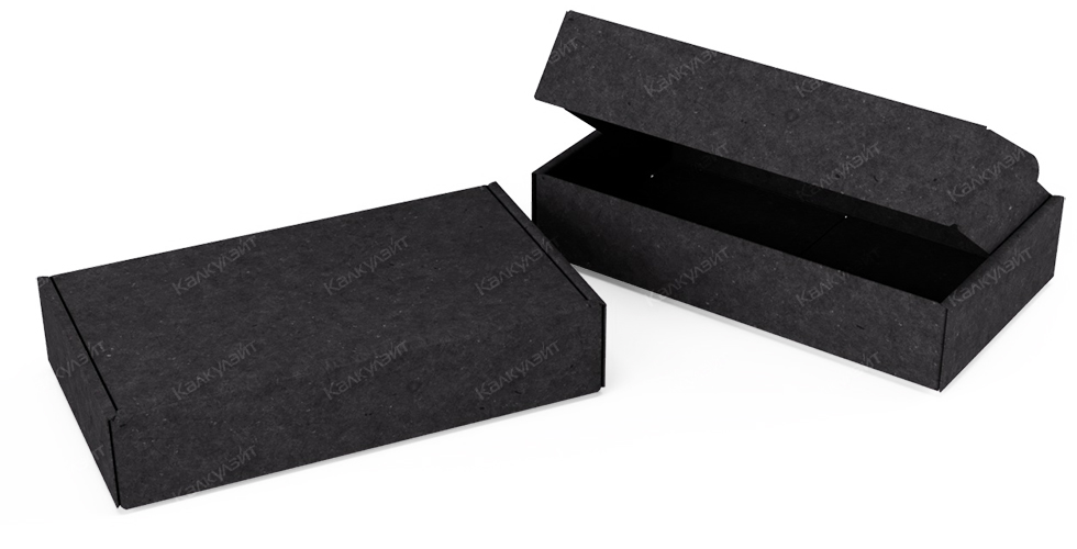 Коробка под гипсовые фигурки 200*100*50 мм черная на заказ – фото