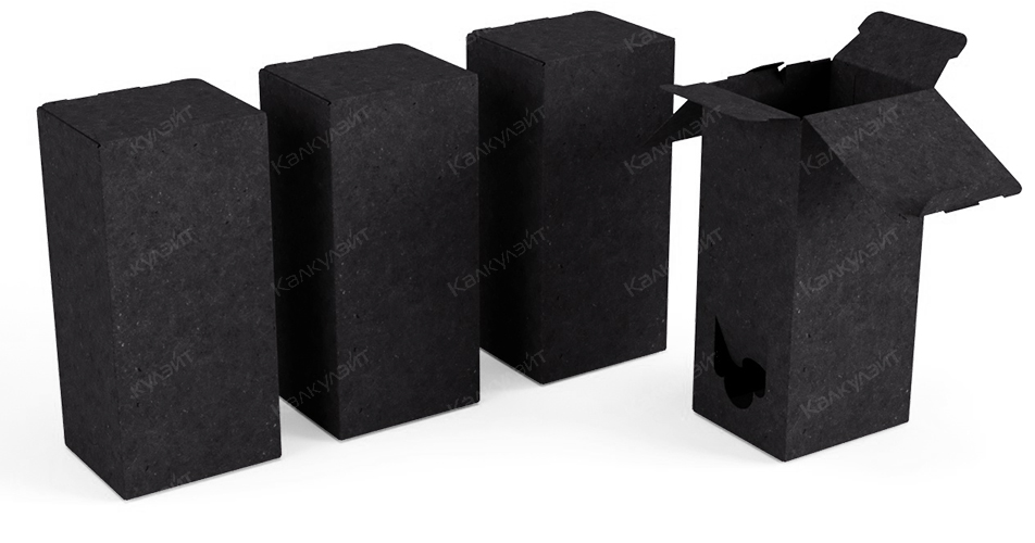 Коробка под морс 100*90*170 мм черная на заказ – фото