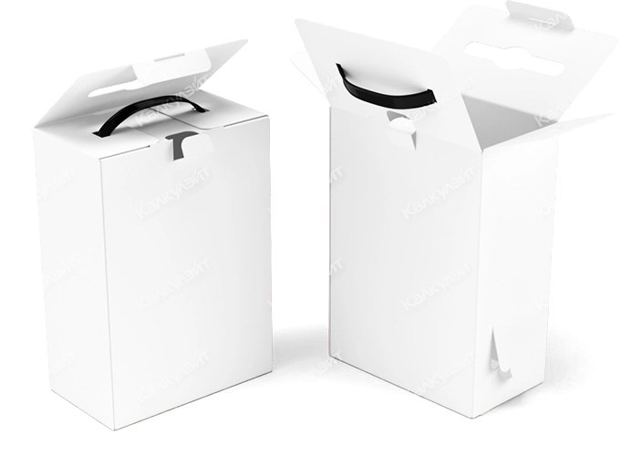 Коробка под виски 200*100*300 мм с ручкой белая на заказ – фото