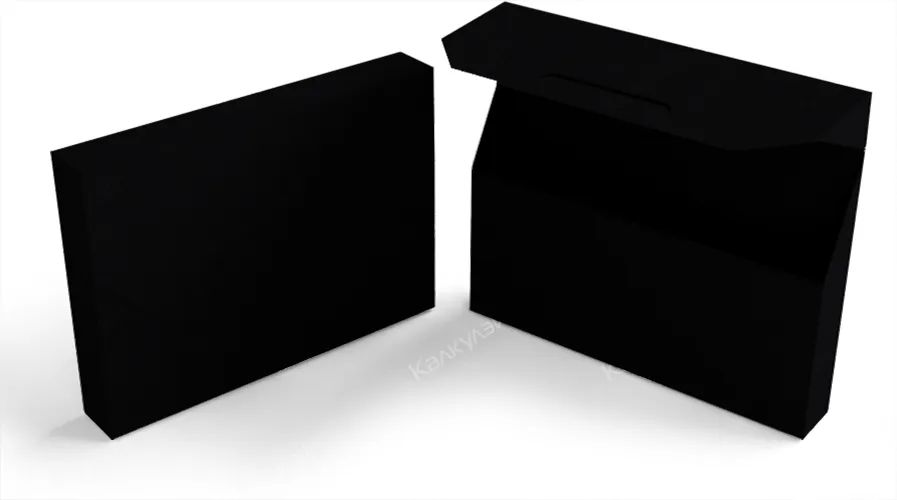 Коробка для холстов по номерам 400*300*80 мм черная на заказ – фото