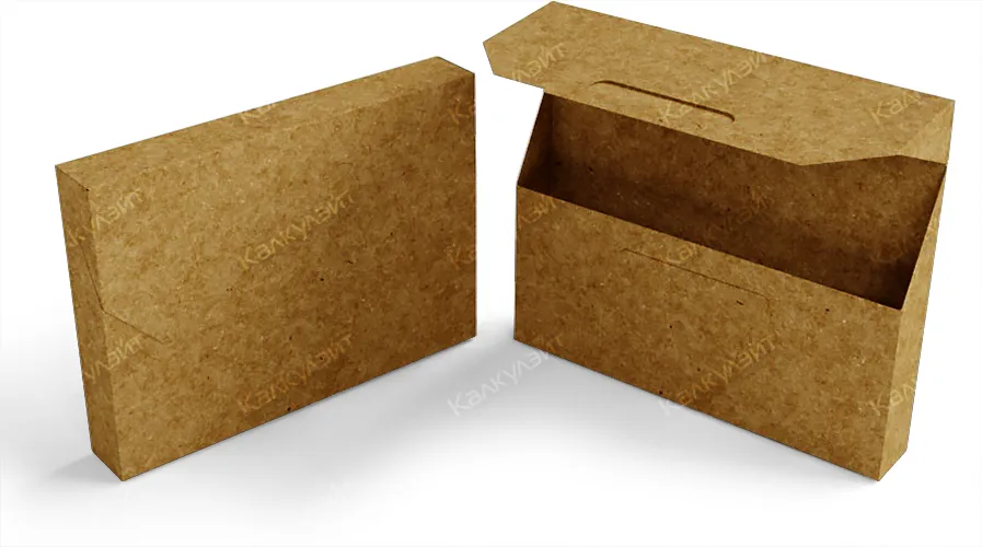 Коробка для холстов по номерам 400*300*80 мм бурая на заказ – фото