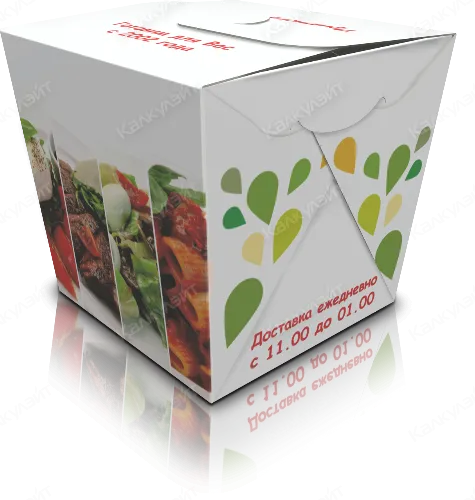 Коробка для еды на вынос конструкции "пачка самосборная" 2 на заказ – фото