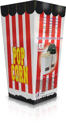 Коробка для попкорна конструкции "стакан" на заказ – фото